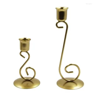 Candele Golden Music Note Note Desktop Tabletop Decoration Support Supplies per la cena Tavolo da pranzo