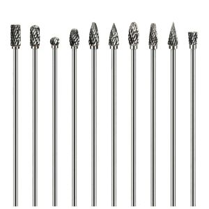 Extra Long 100mm Rotary Rasp File Carving Grinder Abrasive Tools Carbide Burr Alloy Bits Milling Cutter Drill For Metal Wook