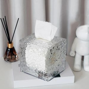 Nordic Roll Paper Holder Box Transparent Waterproof Tissue Storage Box Wall Mount Toalett Roll Organizer Badrumstillbehör