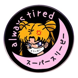 Halloween sailor moon enamel pin childhood game movie film quotes brooch badge Cute Anime Movies Games Hard Enamel Pins