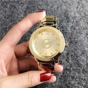 Kvinnors klockor Fashion Top Brand Es Women La Girl Crystal Style Steel Metal Band Quartz Wrist P45 L46