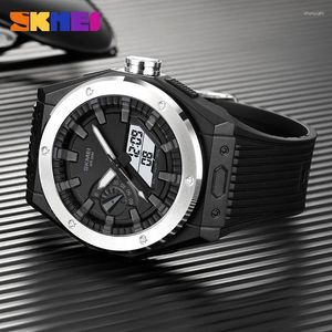 Armbanduhren SKMEI 2103 Sport Watch Men LED Digital 3 Mal Chrono 50m wasserdichte Wecker Relogio Maskulino