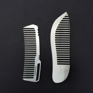 Mini Portable för titanlegering Comb Män Kvinnor Självrengöringsverktyg EDC Super Light Hair Brush Outdoor Pocket Gadget