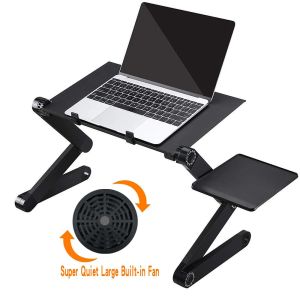 Stand bärbar datorstativbord med musplatta justerbar vikning Ergonomisk design Stands anteckningsbok för MacBook Netbook Ultrabook -surfplatta