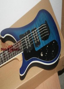 Azul personalizado 5 Strings 4003 Bass elétrico com canhotos inteiros instrumentos musicais2418225