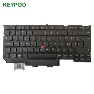 Keyboards Neue Schweizer für IBM ThinkPad X1 Carbon 2017 2018 Gen 5. 6. Hintergrundbeleuchtung Grau mit Point Stick Notebook -Laptop -Tastatur