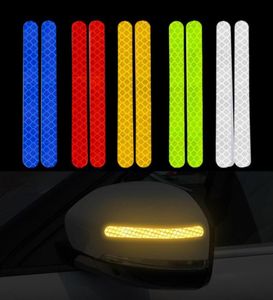 2Pcs Per Set Reflective Car Rear View Mirror Sticker Warning Tape Safety Reflective Strips Anticollision Reflector Stickers301d2314928