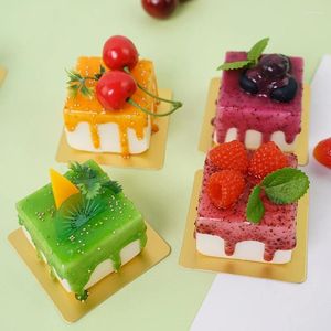 Decorative Flowers Simulation Mousse Cake Fake Bread Dessert Shooting Props Early Childhood Education Toys Diy Holiday Home Food Model