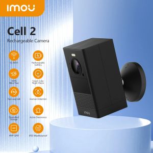 レンズIMOU Cell 2充電式カメラ5G WiFi 4MPワイヤレス耐候性監視カメラPIRヒューマン検出ナイトビジョン