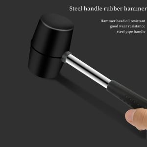 Portable Rubber Hammer Double-sided Household Rubber Mallet Hand Tools For Outdoor Car Repair Woodworking Door Floor Tile