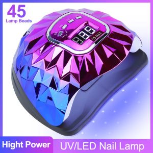 Trockner UV -LED -Nagellampe zum Heilung aller Gelnagellacktrocknungsmaschine mit großem LCD Touch Professionellem Smart Nagel Trockner Salon Art Tool