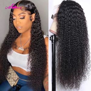 13X6 HD lace Frontal Curly Wig Transparent 200 Density Curl Lace Front Human Hair Wigs For Women 4x4 Culry Lace Closure Wig