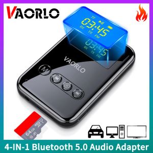 Adattatore 4 in 1 Bluetooth 5.0 AUDIO ADAPTER 3,5 mm Supporto stereo RCA Supporto TF Modalità FM Display LED Display Wireless Recevier per auto TV