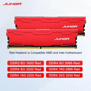 Juhor DDR4 RAM 16GB 8GB 32GB 26666 МГц 3200 МГц DDR3 8GB 1600 МГц DIMM Память память Новые память о памяти с радиаторами