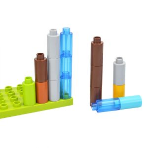 10pcs redonda de tamanho grande Suporte de cilindros de tampas grandes blocos de construção suportam suporte de base compatível com brinquedos infantis