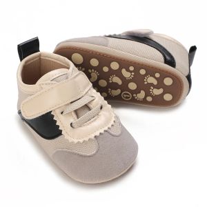 0-18M Spring and Autumn Baby Anti Drop Colored Soft Sole Sports Shoes with Anti slip Walking Shoes