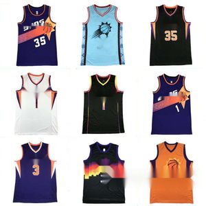 Suns Durant Jersey Booker Paul stickte Basketball -Tanktop für Männer und Frauen