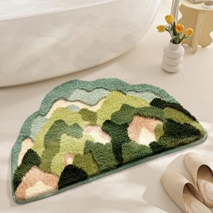 Bath Mats Inyahome Moss Rug For Bathroom 3D Shag Kids Bedroom Non Slip Mat Washable Absorbent Shower Bathtub Floor Area