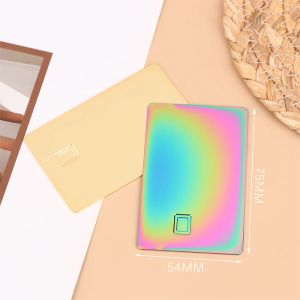 Metal Mirror Reflective Credit Card With Chip Slot and Signature Bar 0.8mm Membership Polished Gift Card