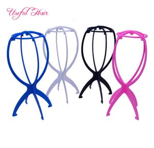 Wig Stand pink Portable Folding Plastic Stable small big size easy showing wigs stands hair accessories tlls lace wig none lace ma3949241