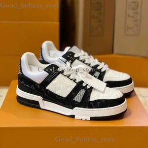 Stampa di moda Luxury Casual Skate Scarpe Sneaker Sneakers Donni di qualità Classica classica Black High-White Lousis Vouton Bag degli allenatori 36-45T 380