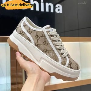 Designer Women Casual Shoes Italy Lågtyg 1977 Högt toppbokstäver Högkvalitativ G Sneaker Beige Ebony Canvas Tennis Shoe Fabric Trims 36-45 5676