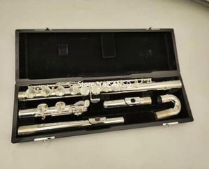 Muramatsu Alto Flute G TUNE 16 Stängda hålnycklar Sliver Plated Professional Musical Instrument med Case 1860131