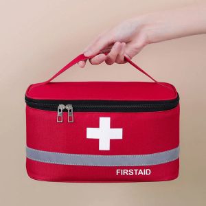 First Aid Kit Medicine Storage Bag Portable Outdoor Rescue Bag Household Children's Large Capacity Medical Kit Storage OrganizerPortable Medicine Storage Bag