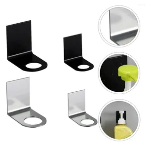 Liquid Soap Dispenser 4 Pcs Shelf Holders Shower Gel Bottle Storage Shampoo Bathroom Wall Bracket Space Aluminum Product Punch-free