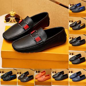 39Model Top Quality Designer Loafers Men Handmade Leather Shoes Casual Driving Flats Slip-on Shoes luxurious Moccasins Boat Shoes Plus Size Lace-up lazy bean shoes