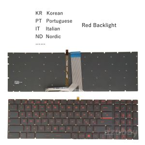 キーボードMSI GV62 GV62VR GV72 GV72VR GL65 GP65 GP75 GL75 GF75 MS16U7 ITALIAN NORDIC PORTUGUES KOREAN韓国語のキーボードキーボードキーボードキーボード