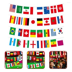 Party Decoration 1 Set International Flags Decor Hanging Flag Pendant Country Banner Sports Events