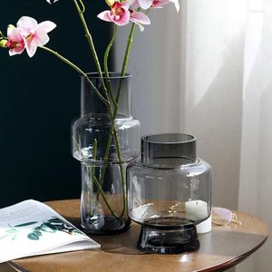 Vases Glass Vase Transparent Modern Simple Living Room Decorations Nordic Dining Table Flowers Creative