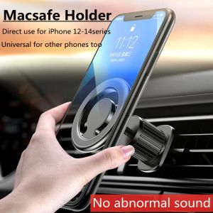 Magnetbiltelefonhållare Stand MacSafe Support i bilen för iPhone 12 13 14 15 Pro Max Magnet Car Air Vent Clip Clip Telefonmontering