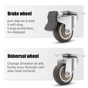 4pcs Furniture Casters Wheels Swivel Roller Wheel For Platform Trolley Chair Household Accessories Universal Wheel Brake Wheel