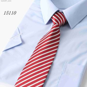 Halskrawatten Herren Streifen Streifen Reißverschluss Solid Color Streifen Reißverschluss Herrenkrawatte formelle Business Korean Edition Tieq