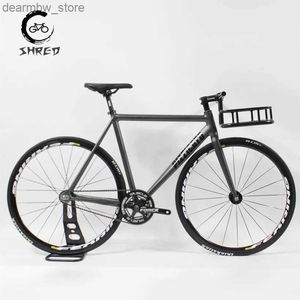 Bikes Pizz-Fixed Gear Bike 700C Track Sing Speed Racing Bicyc mit flachen Speichen-Wheelset Aluminium Fixie Frame 52,5 cm 55 cm L48