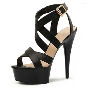 Dance Shoes Fashion Sexy Quality Package With 6 Inch Women Sandals Formal Dress 15cm High-heeled Platform Exotic