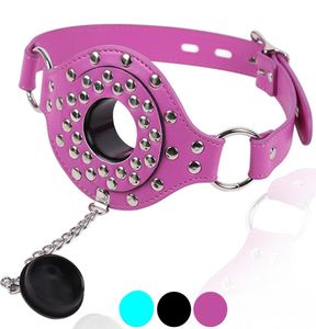 BDSM Open bout gag plug plug bondage escravo restrições cinto de couro em jogos para adultos para casais Fetiche orais brinquedos sexuais para homens homens HS59888846