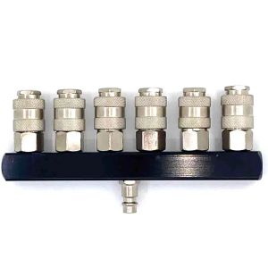 Multiway Pneumatic Quick Connector European Sytle Air Fitting 1/4''NPT Manifold Quick Coupling Air Compressor Accessory Coupler