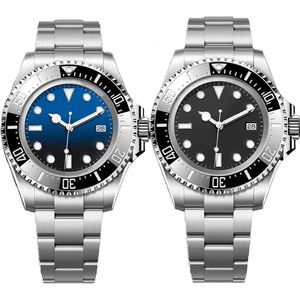 Mens Watch Designer Watches Man Deep Ceramic Bezel Sea-Dweller Sapphire 낭포 스테인레스 스틸을위한 고급 시계 글라이드 잠금장 자동 기계적 시계