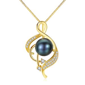 Nytt Pearl Pendant Necklace S925 Silver 3A Zircon Brand Necklace European och American Hot Popular 18K Gold Plated Women's CollarBone Chain Necklace Jewelry Gift SPC