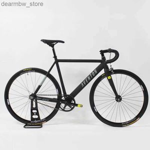 Велосипедные велосипеды Aventon Cordoba Fixed Gear Bicycle Sep Speed Track Фиксированный велосипед 700C Алюминиевая рама углеродная вилка с 48T Crame v тормоза L48