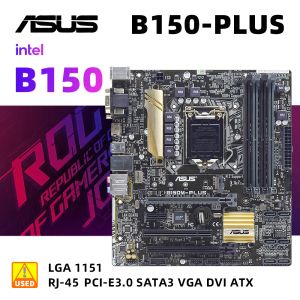 Motherboards Asus B150Plus e I5 6400 CPU Kit da placa -mãe Intel B150 Chipset DDR4 64GB PCIE 3.0 M.2 SATAIII USB3.0 VGA ATX para a 6ª 7ª CPU