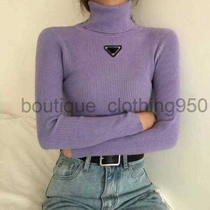 Projektantka Women Sweters Kardzka Kurtka Pullover Wysokie koszule koniec Sweter Jacquard Pure T Shirt Autumn Zime Knitwear Wysokiej jakości odzież damska Y9801