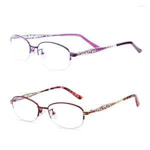 Óculos de sol 2 pacote half are leiting óculos para mulheres moda leitor elegante anti -scratcha computador letra/brilho/UV