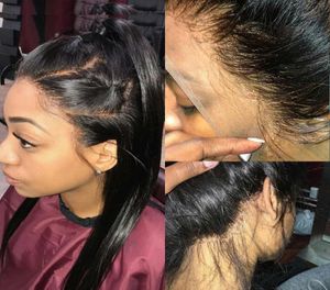 360 koronkowe frontalne peruki ludzkie włosy wstępnie brazylijskie proste koronkowe peruki przednie 150 180 250 gęstość remy alipearl fryzjerki 5015278