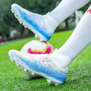 2023 Novos sapatos profissionais de futebol adultos ao ar livre Boots de futebol de alto tornozelo homens homens de alta qualidade picos longos tênis de topo alto