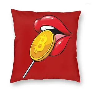 Pillipop capa SoFA Decoração BTC Cryptocurrency Square 40x40