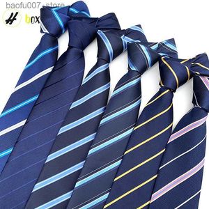 Neck Ties Tie Mens Navy Stripe Dress Business Groom Shirt Work Interview Professional TieQ